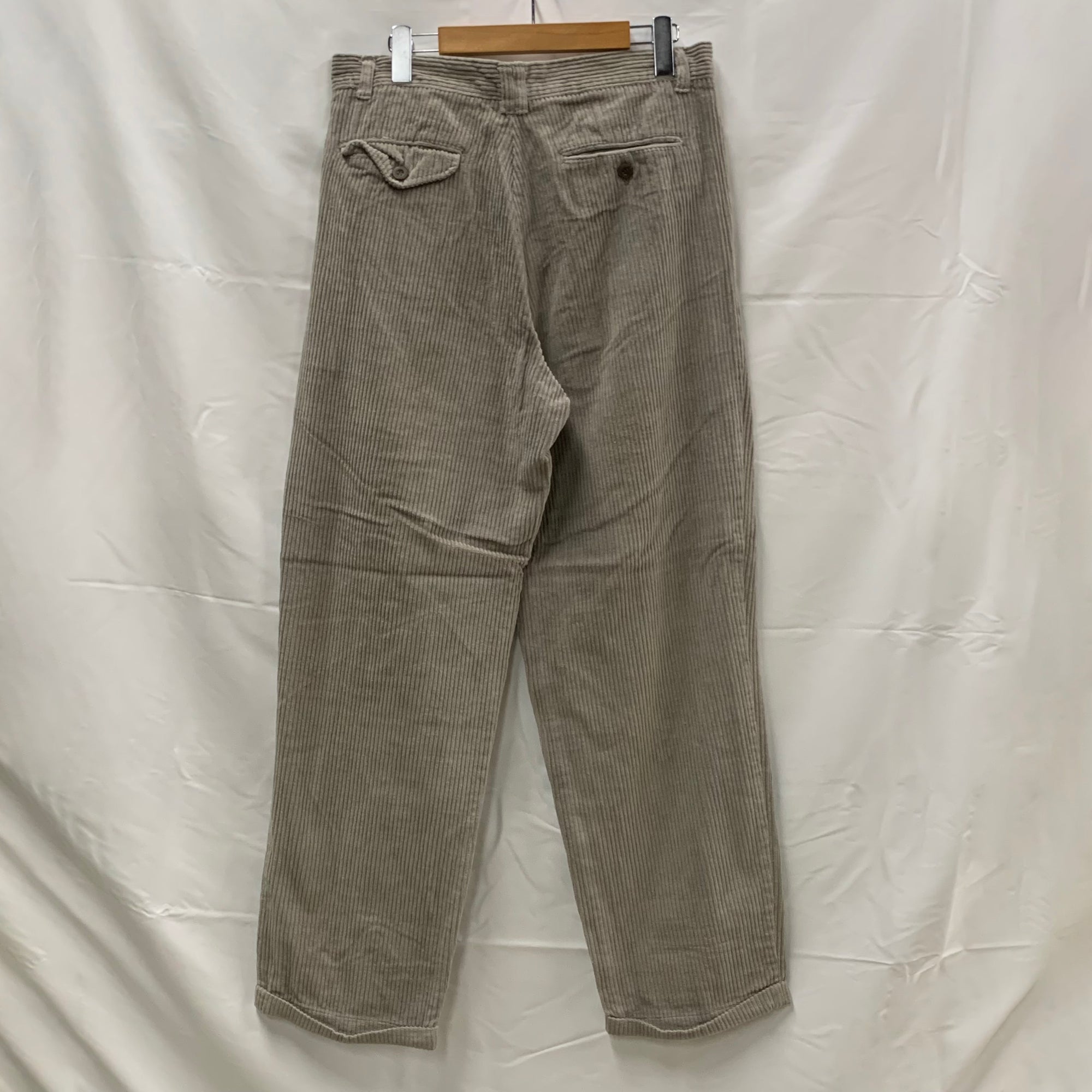 【中古】【古着】BERT PULITZER 無地 コーデュロイパンツ アイボリー 34サイズ