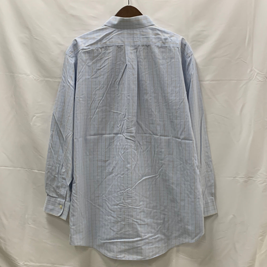 【中古】【古着】Brooks Brothers チェック シャツ ライトブルー