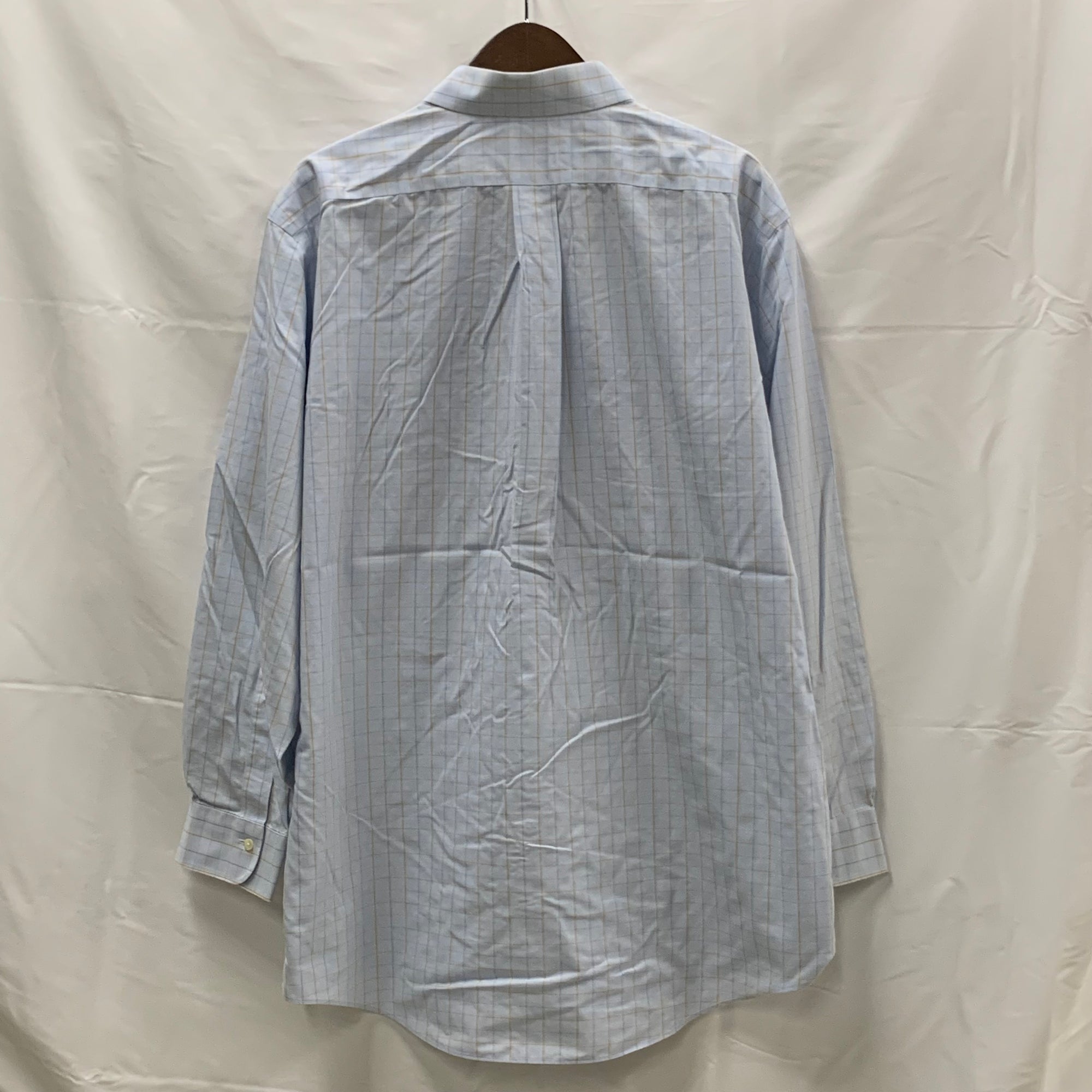 【中古】【古着】Brooks Brothers チェック シャツ ライトブルー
