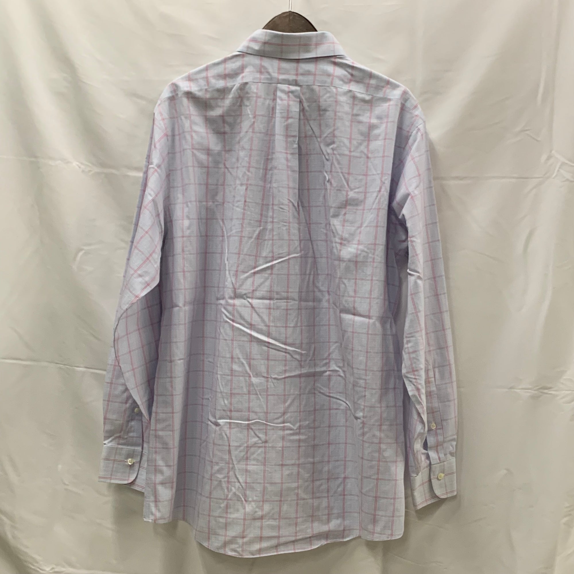 【中古】【古着】Brooks Brothers チェック シャツ ライトブルー×ピンク