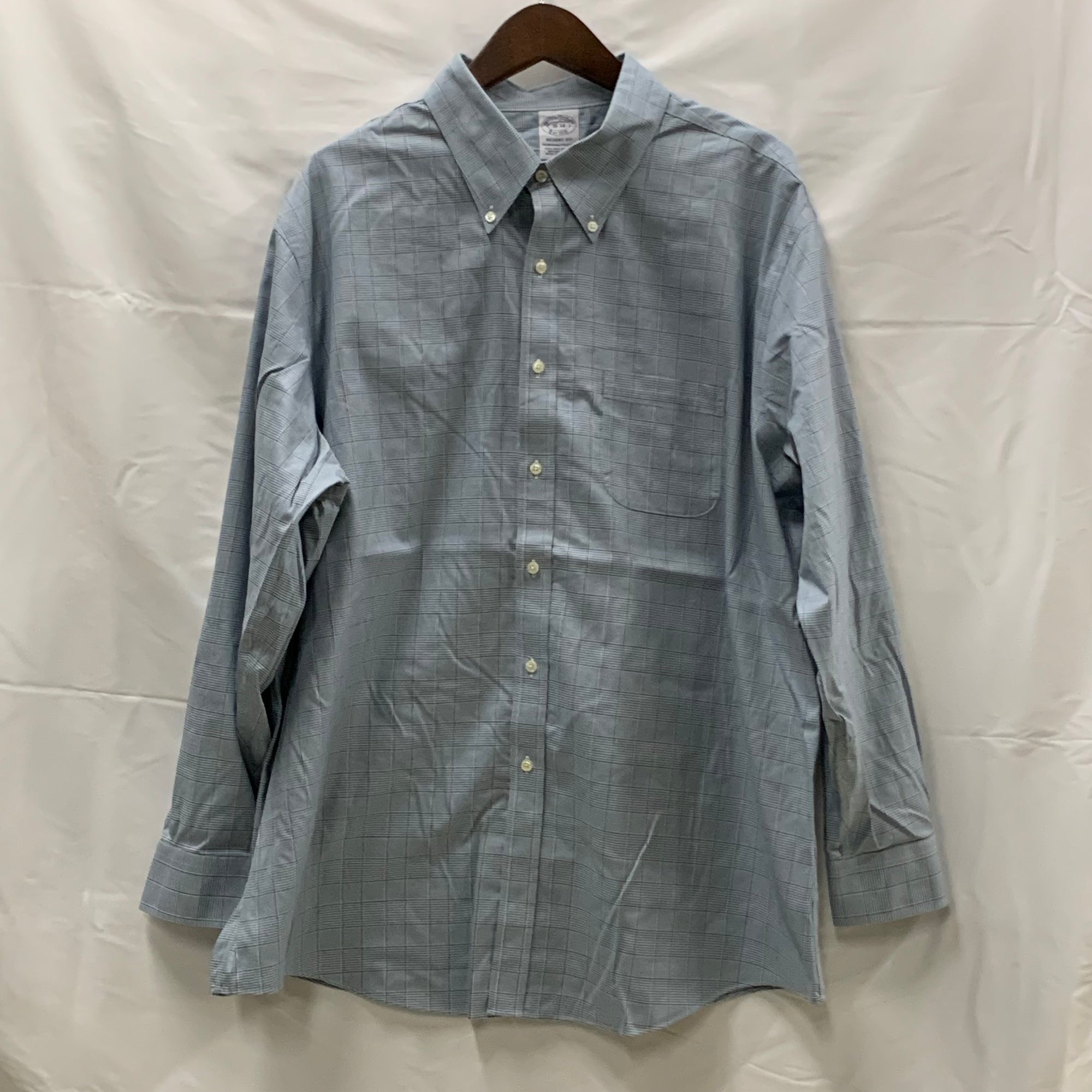 【中古】【古着】Brooks Brothers チェック シャツ ターコイズ
