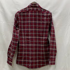 【中古】【古着】Brooks Brothers チェック シャツ ボルドー Sサイズ