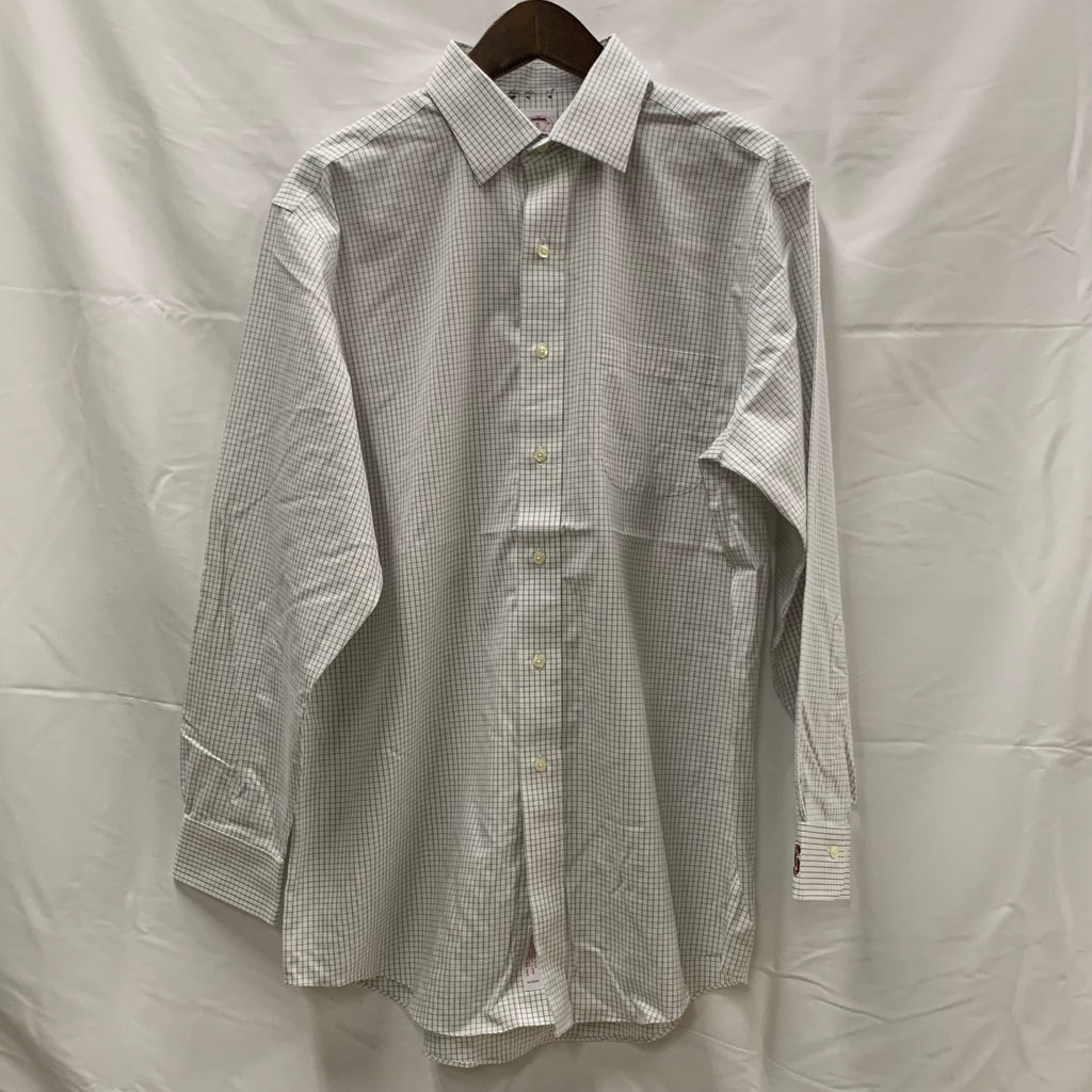 【中古】【古着】Brooks Brothers チェック シャツ ホワイト