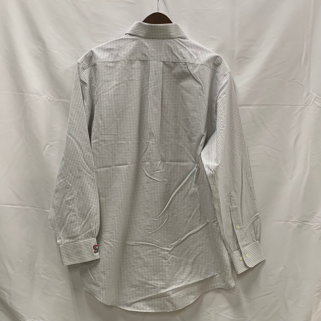 【中古】【古着】Brooks Brothers チェック シャツ ホワイト