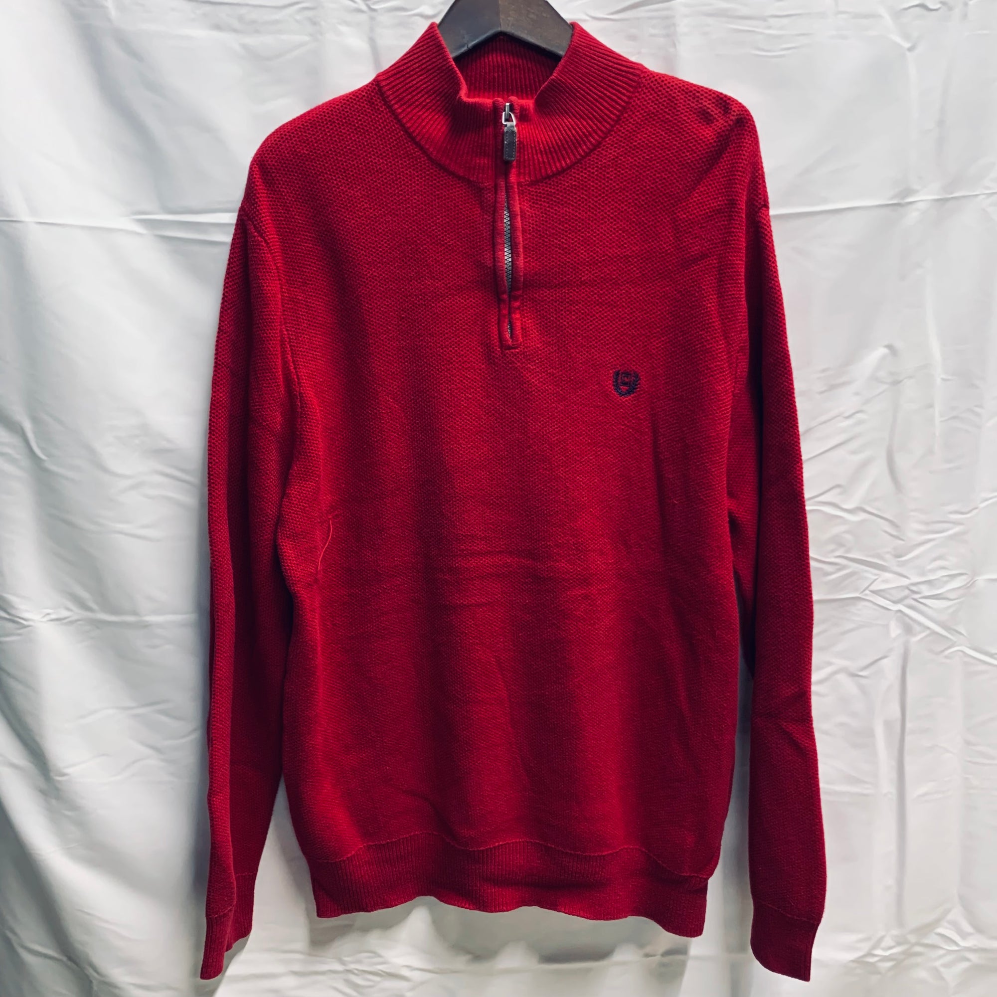 【中古】【古着】CHAPS ワンポイント ニット レッド Mサイズ
