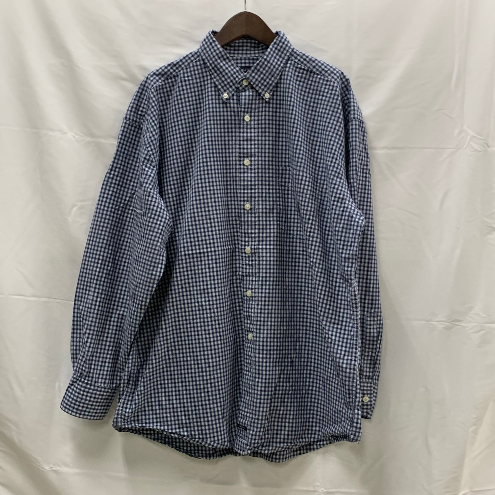 【中古】【古着】NAUTICA チェック シャツ ブルー XXLサイズ