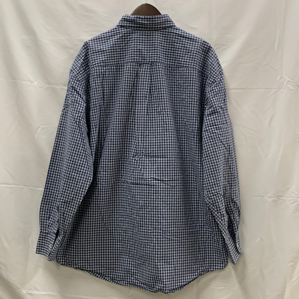 【中古】【古着】NAUTICA チェック シャツ ブルー XXLサイズ