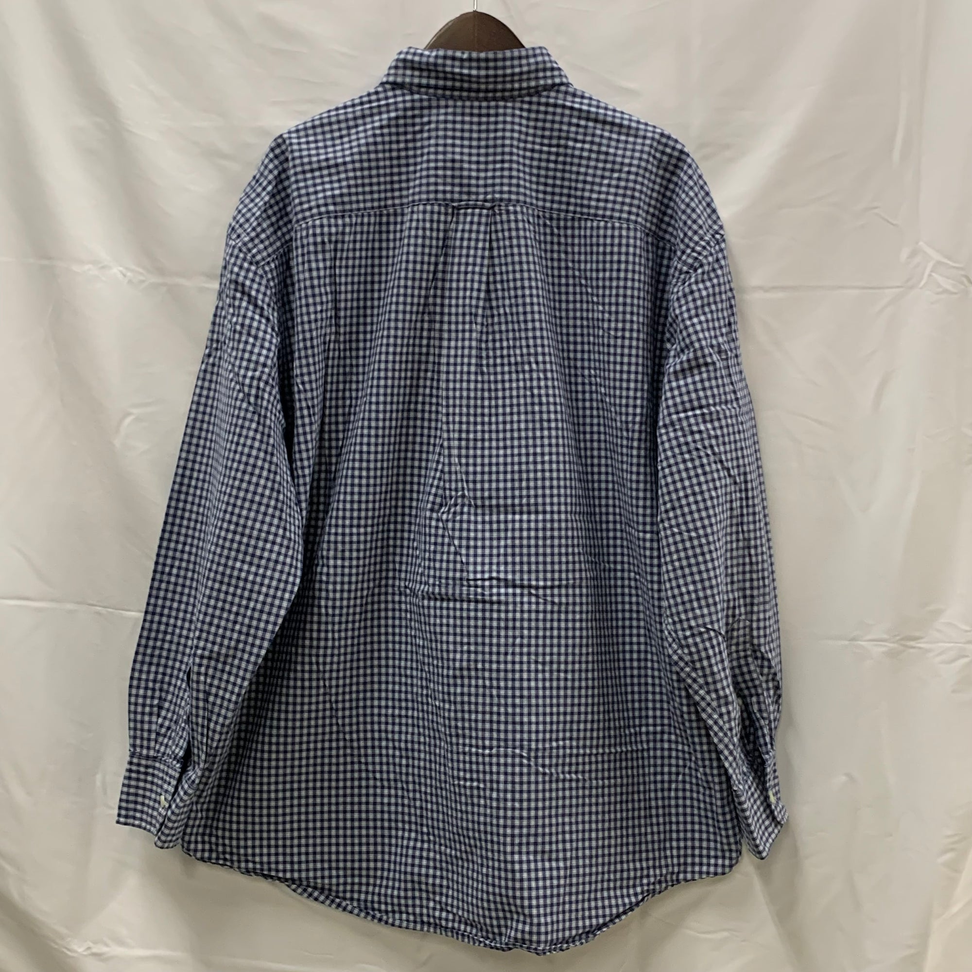 【中古】【古着】NAUTICA チェック シャツ ブルー XXLサイズ