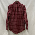 【中古】【古着】Brooks Brothers チェック シャツ ボルドー Sサイズ
