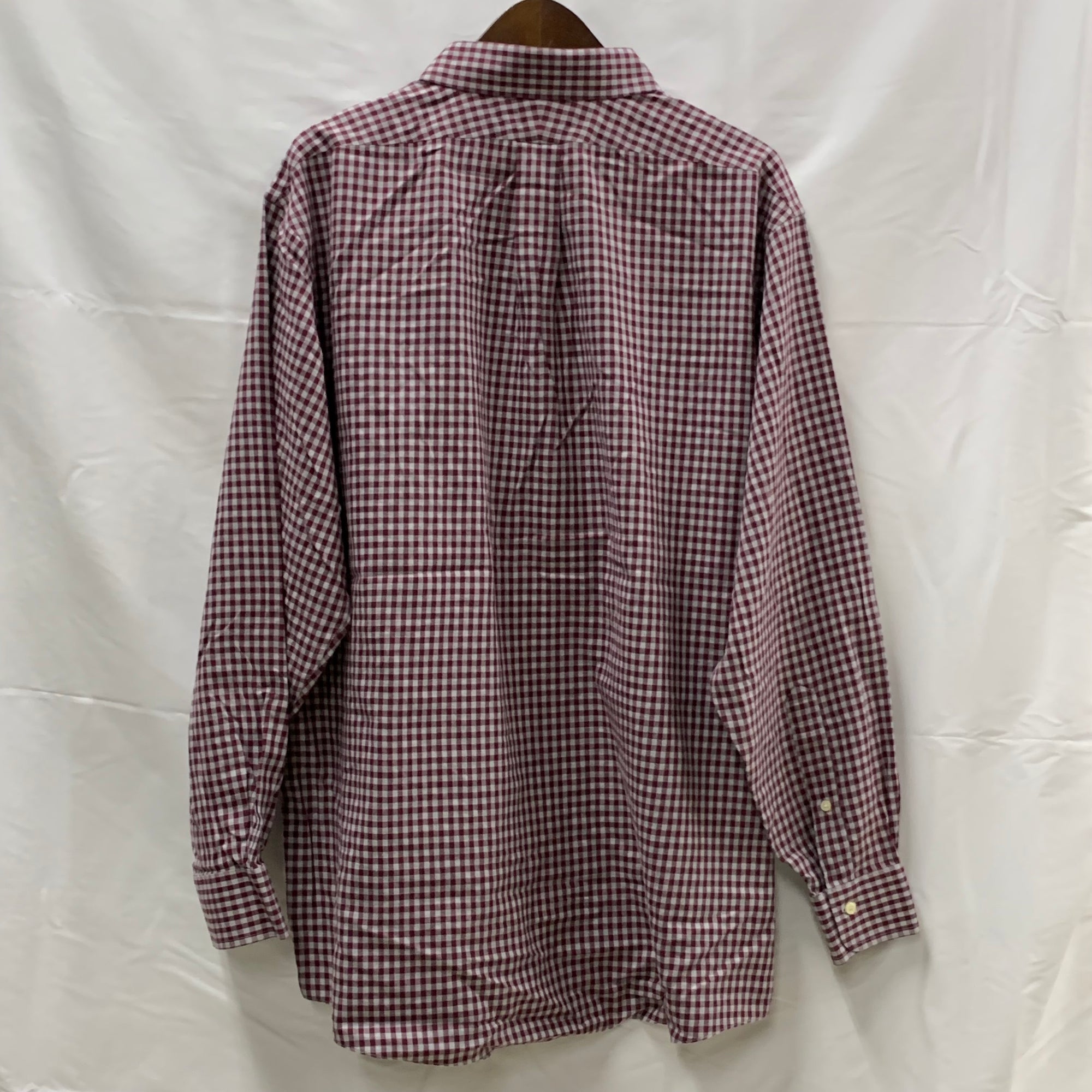 【中古】【古着】Brooks Brothers チェック シャツ ボルドー