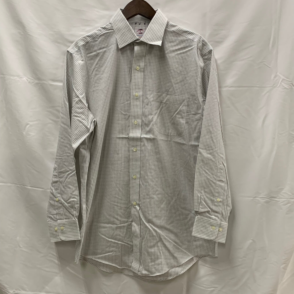 【中古】【古着】Brooks Brothers チェック シャツ ホワイト