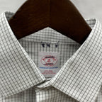 【中古】【古着】Brooks Brothers チェック シャツ ホワイト