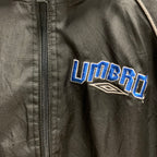 【中古】【古着】Umbro ワンポイント ジャケット ブラック×グレー 140サイズ