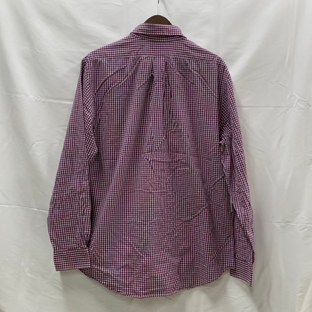 【中古】【古着】Brooks Brothers チェック シャツ レッド×ブルー Lサイズ