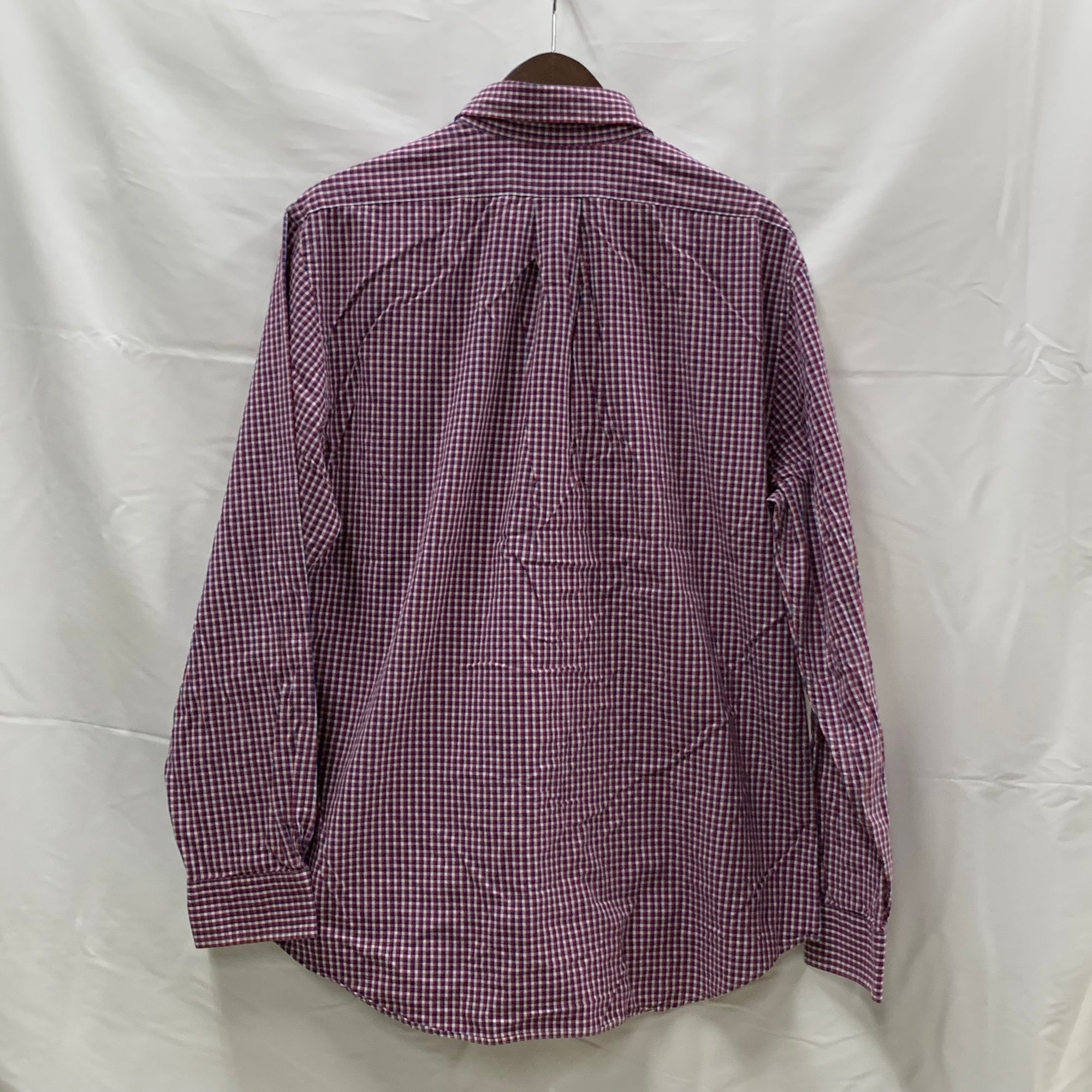 【中古】【古着】Brooks Brothers チェック シャツ レッド×ブルー Lサイズ