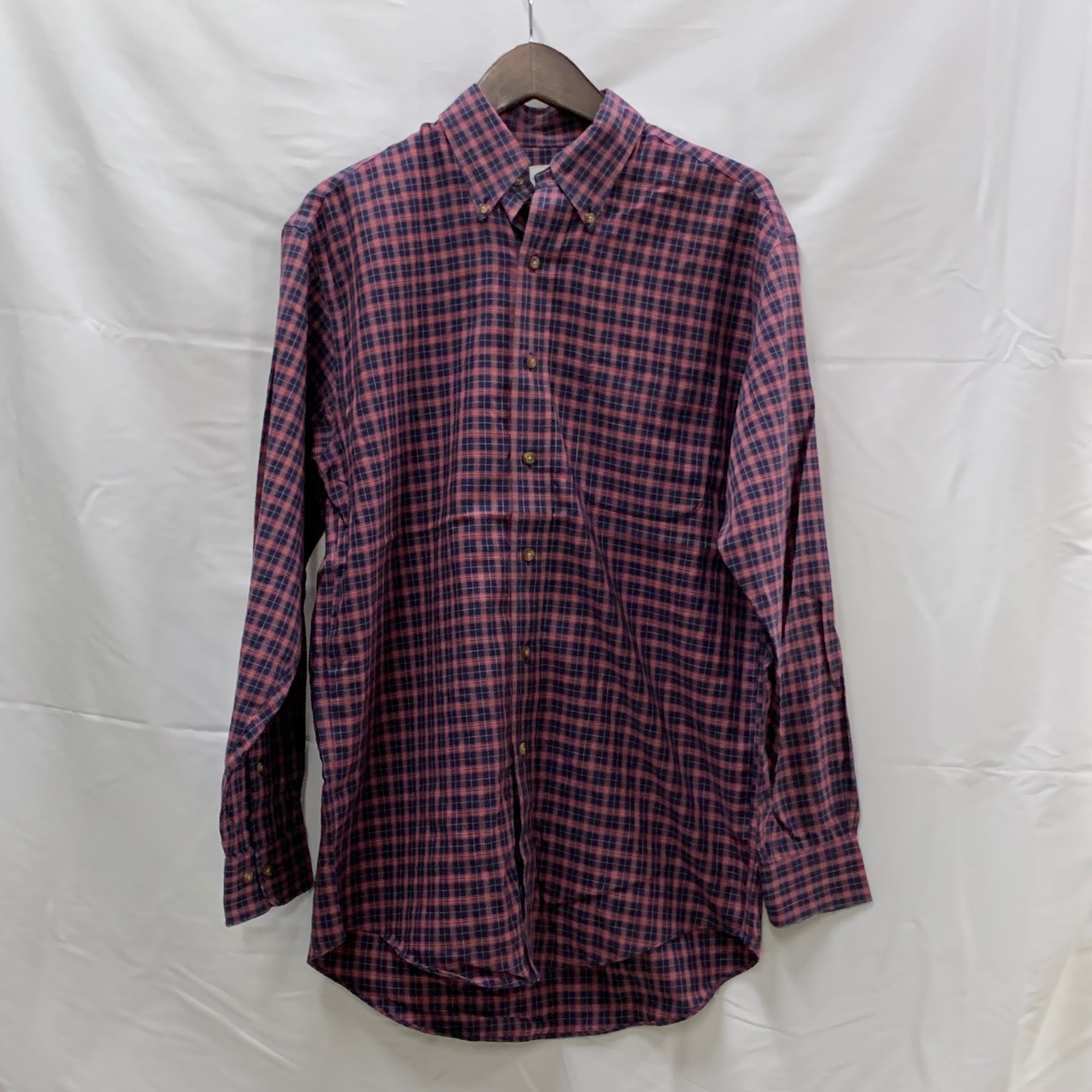 【中古】【古着】Brooks Brothers チェック シャツ レッド Sサイズ