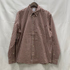 【中古】【古着】Brooks Brothers チェック シャツ ブラウン Lサイズ