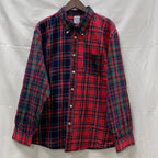 【中古】【古着】Brooks Brothers チェック シャツ レット×ネイビー XXLサイズ
