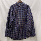 【中古】【古着】Brooks Brothers チェック シャツ ネイビー XLサイズ