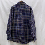 【中古】【古着】Brooks Brothers チェック シャツ ネイビー XLサイズ