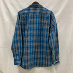 【中古】【古着】NAUTICA チェック シャツ サックス Lサイズ