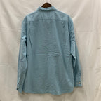 【中古】【古着】NAUTICA 無地 シャツ ターコイズ Lサイズ