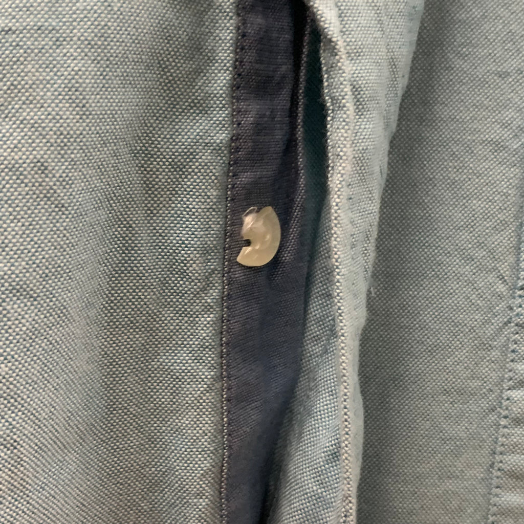 【中古】【古着】NAUTICA 無地 シャツ ターコイズ Lサイズ
