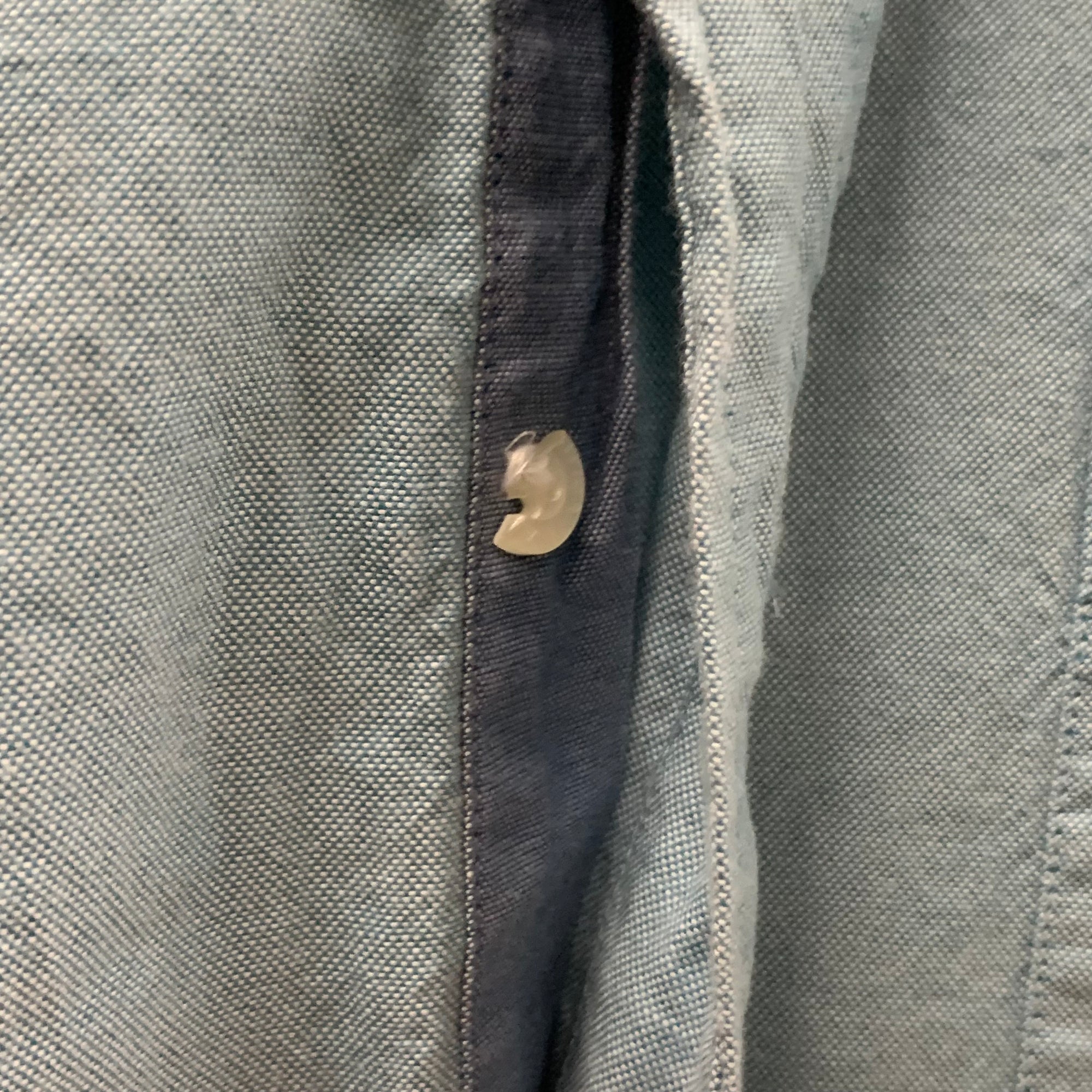 【中古】【古着】NAUTICA 無地 シャツ ターコイズ Lサイズ