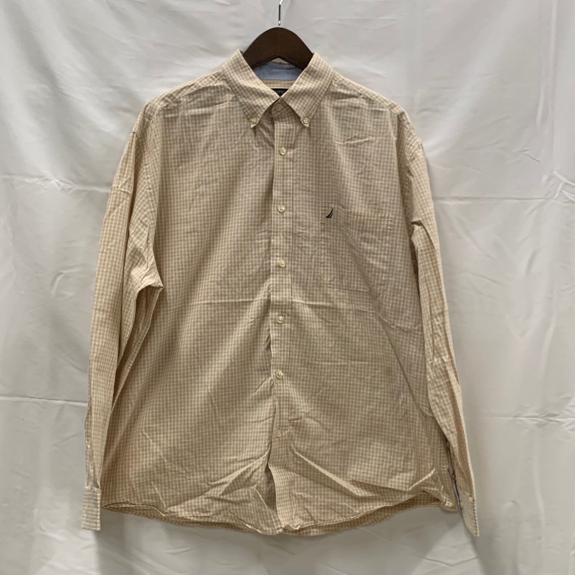 【中古】【古着】NAUTICA チェック シャツ イエロー