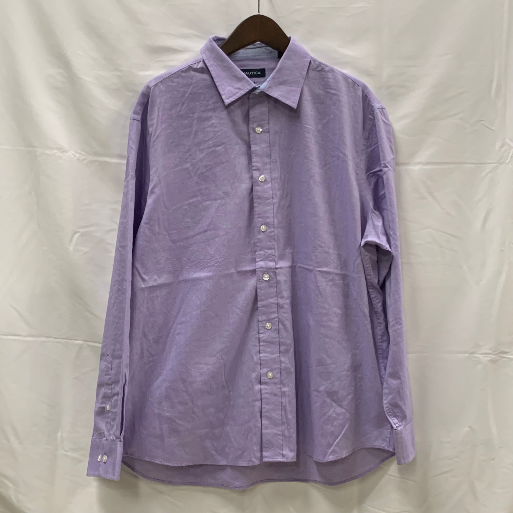 【中古】【古着】NAUTICA 無地 シャツ パープル