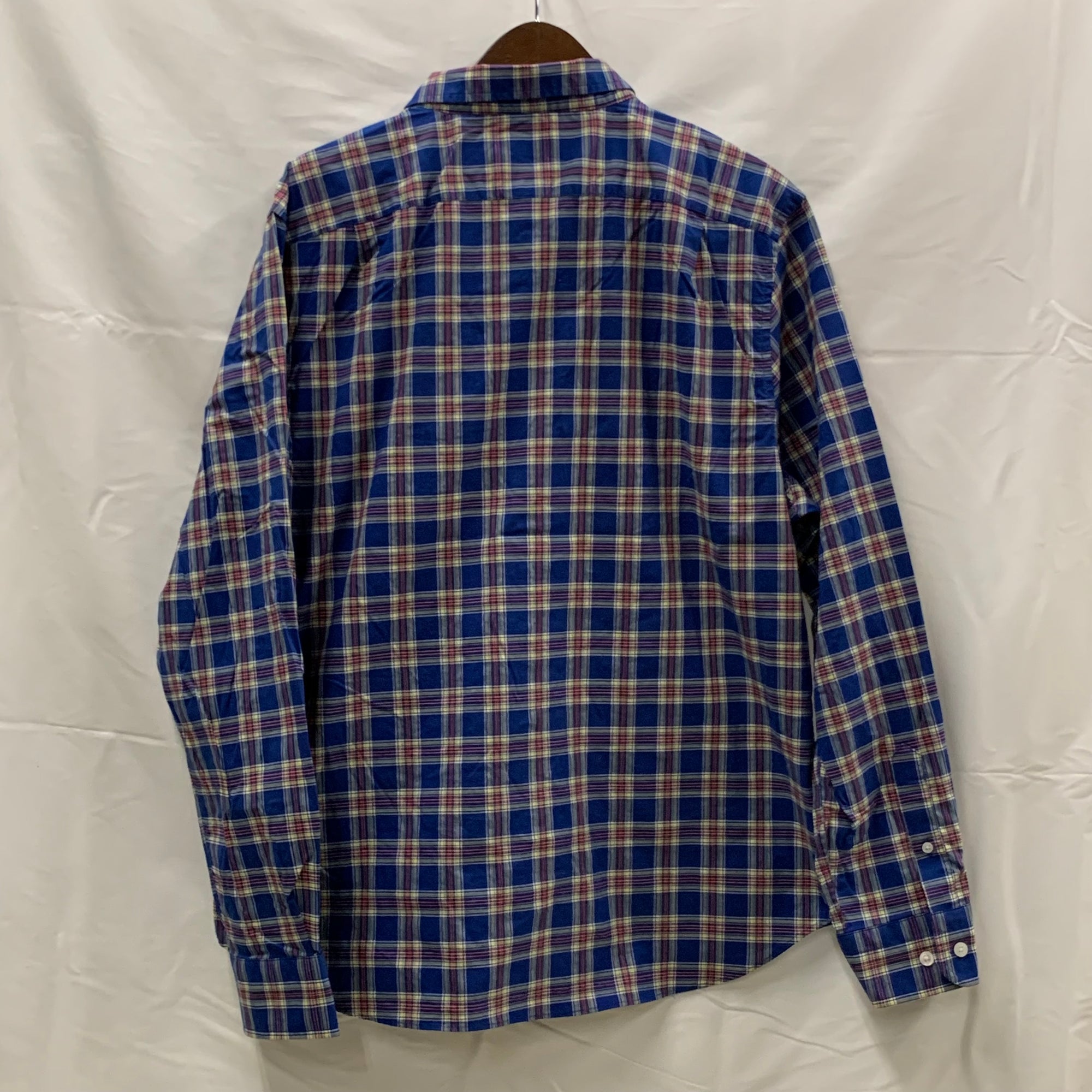 【中古】【古着】NAUTICA チェック シャツ ブルー