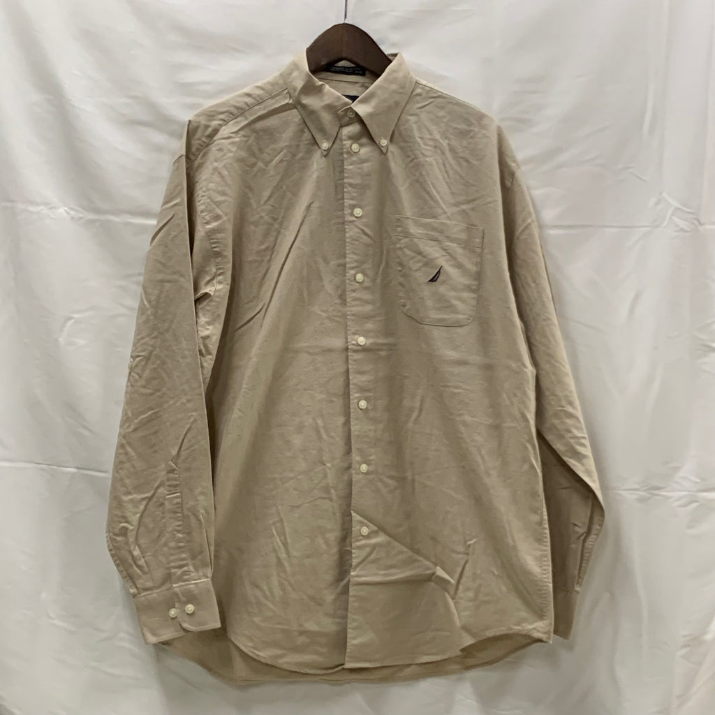 【中古】【古着】NAUTICA ワンポイント シャツ アイボリー