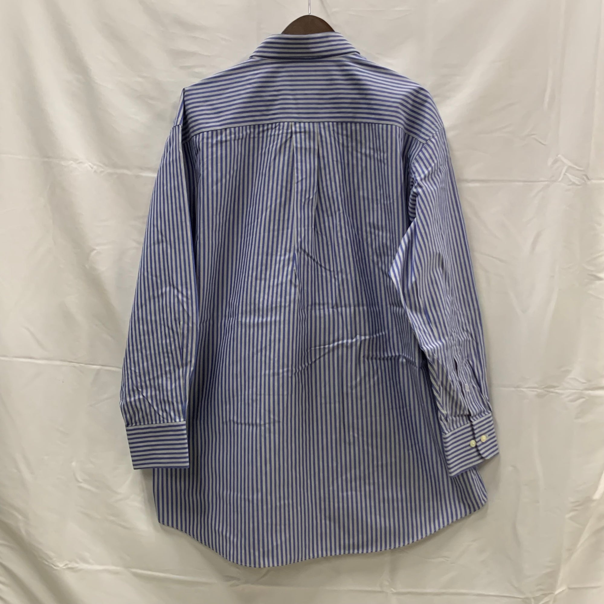 【中古】【古着】NAUTICA ストライプ シャツ ブルー