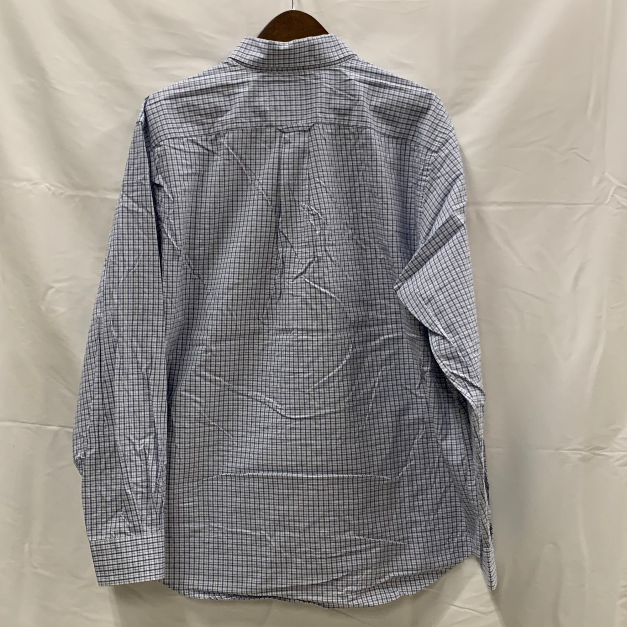 【中古】【古着】NAUTICA チェック シャツ ブルー Lサイズ