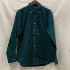 【中古】【古着】NAUTICA チェック シャツ モスグリーン Mサイズ