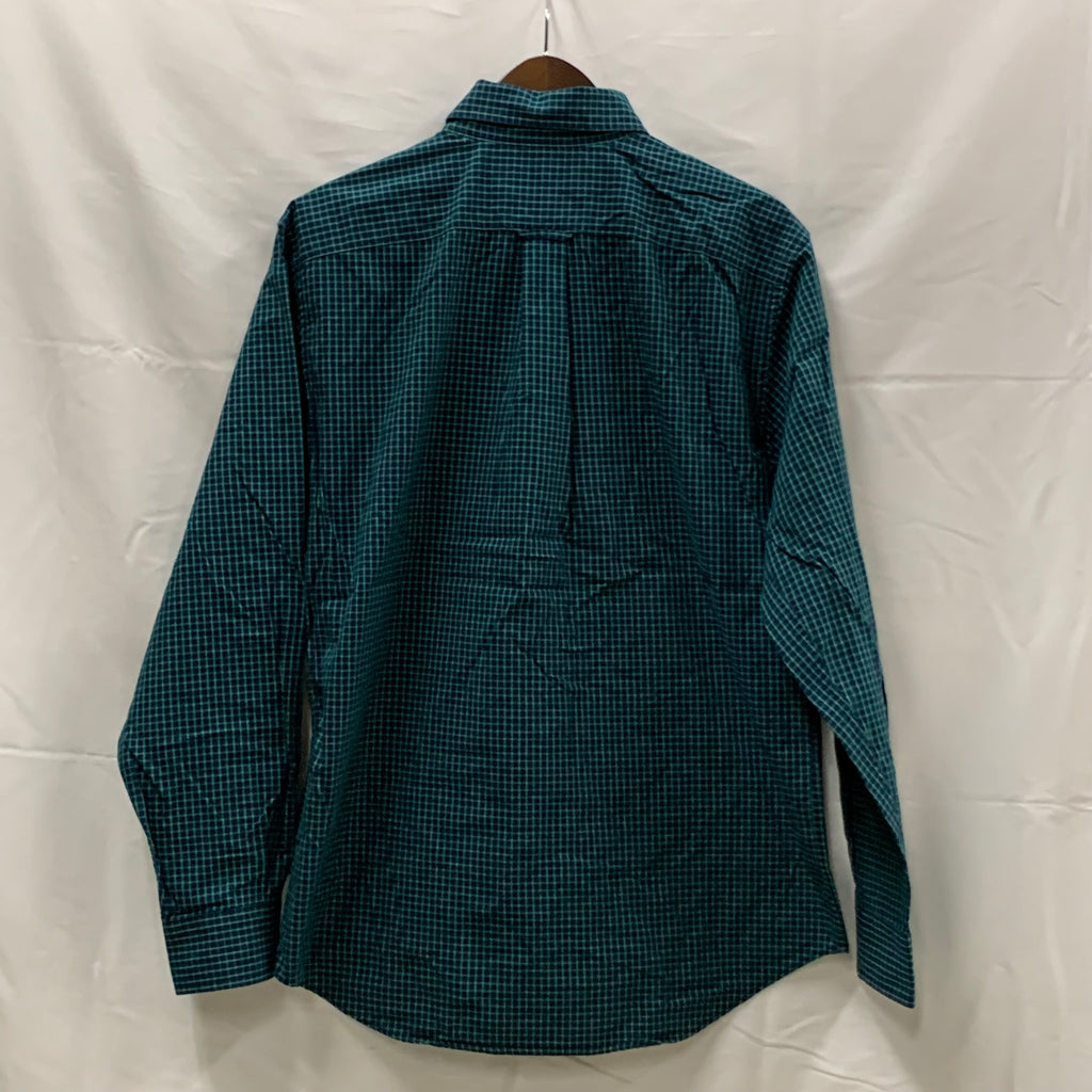 【中古】【古着】NAUTICA チェック シャツ モスグリーン Mサイズ