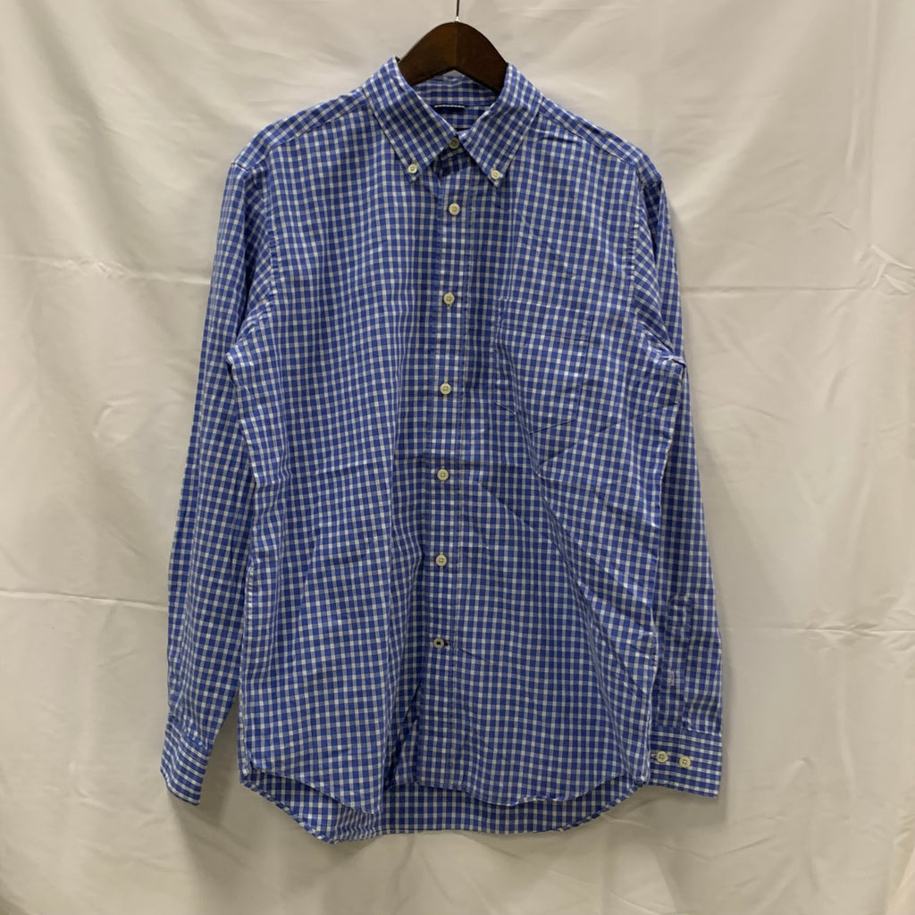 【中古】【古着】NAUTICA チェック シャツ ブルー Mサイズ