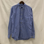 【中古】【古着】NAUTICA チェック シャツ ブルー Mサイズ