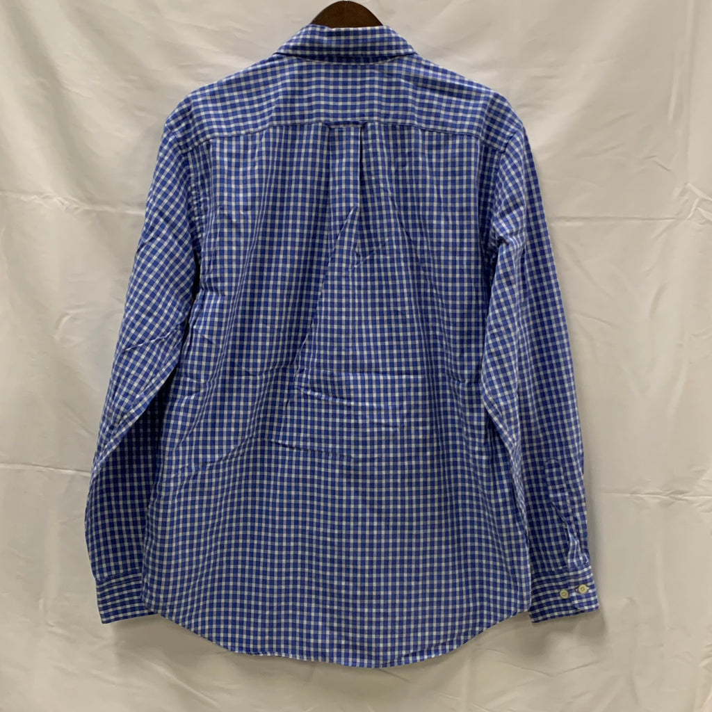 【中古】【古着】NAUTICA チェック シャツ ブルー Mサイズ