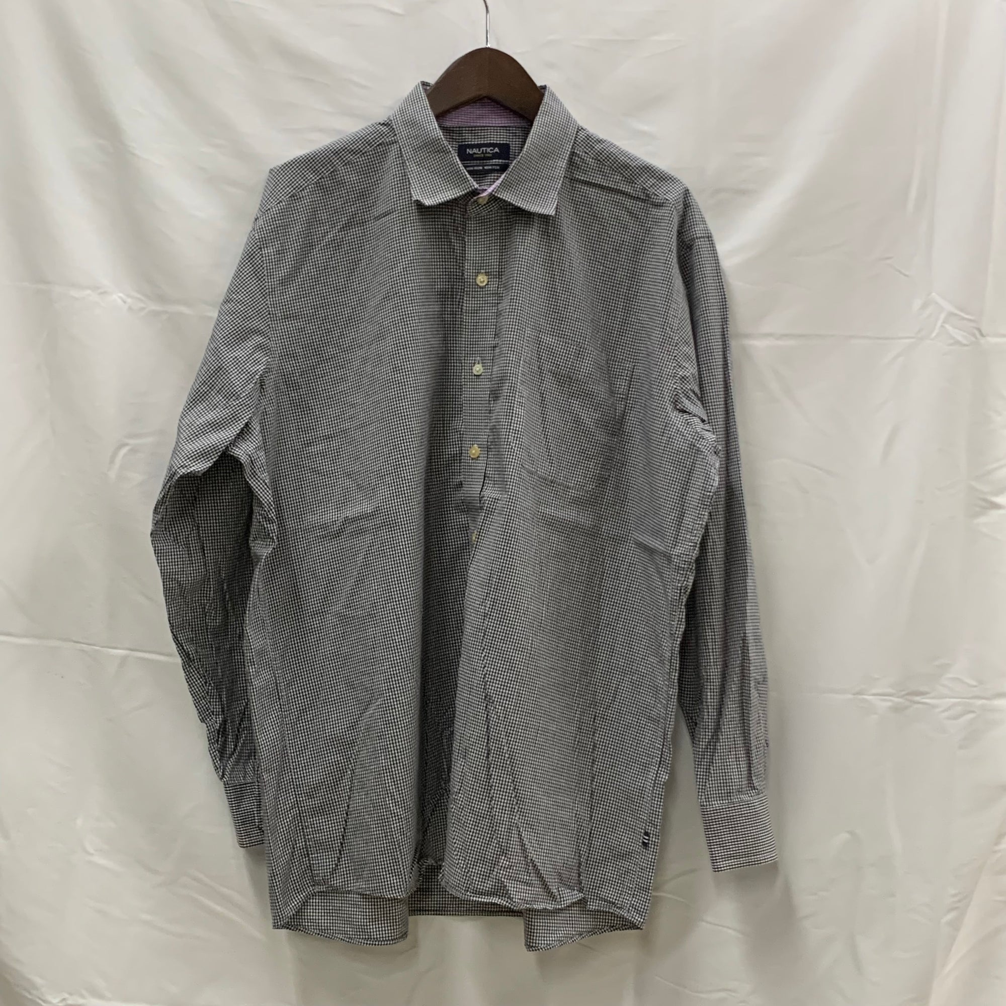 【中古】【古着】NAUTICA チェック シャツ ブラック