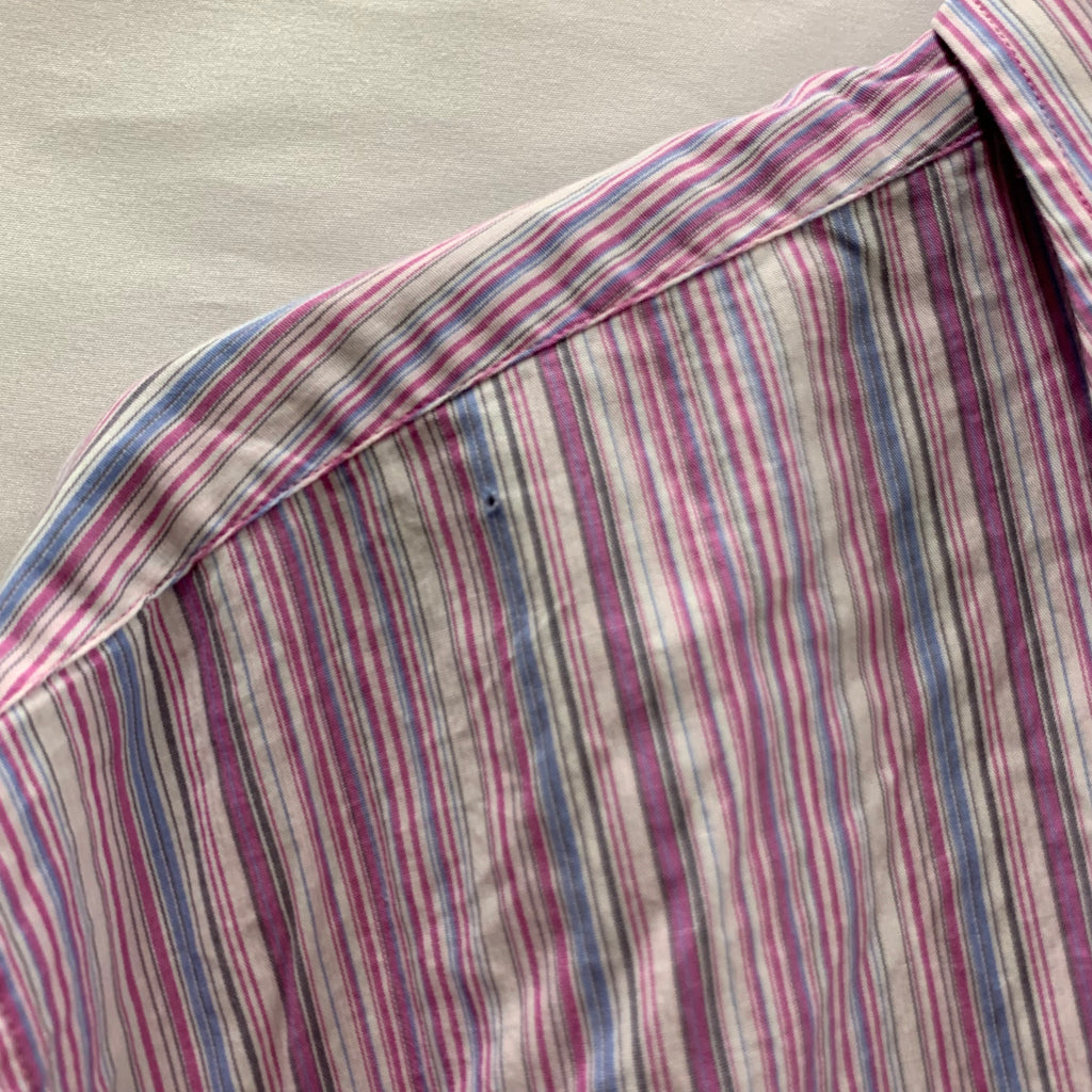 【中古】【古着】NAUTICA ストライプ シャツ ピンク