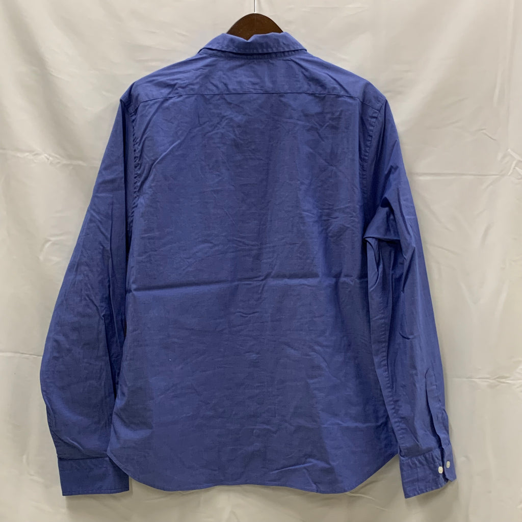 【中古】【古着】NAUTICA 無地 シャツ ブルー XLサイズ