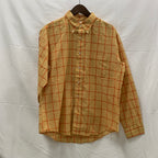 【中古】【古着】Espree D'Cor チェック シャツ オレンジ Lサイズ