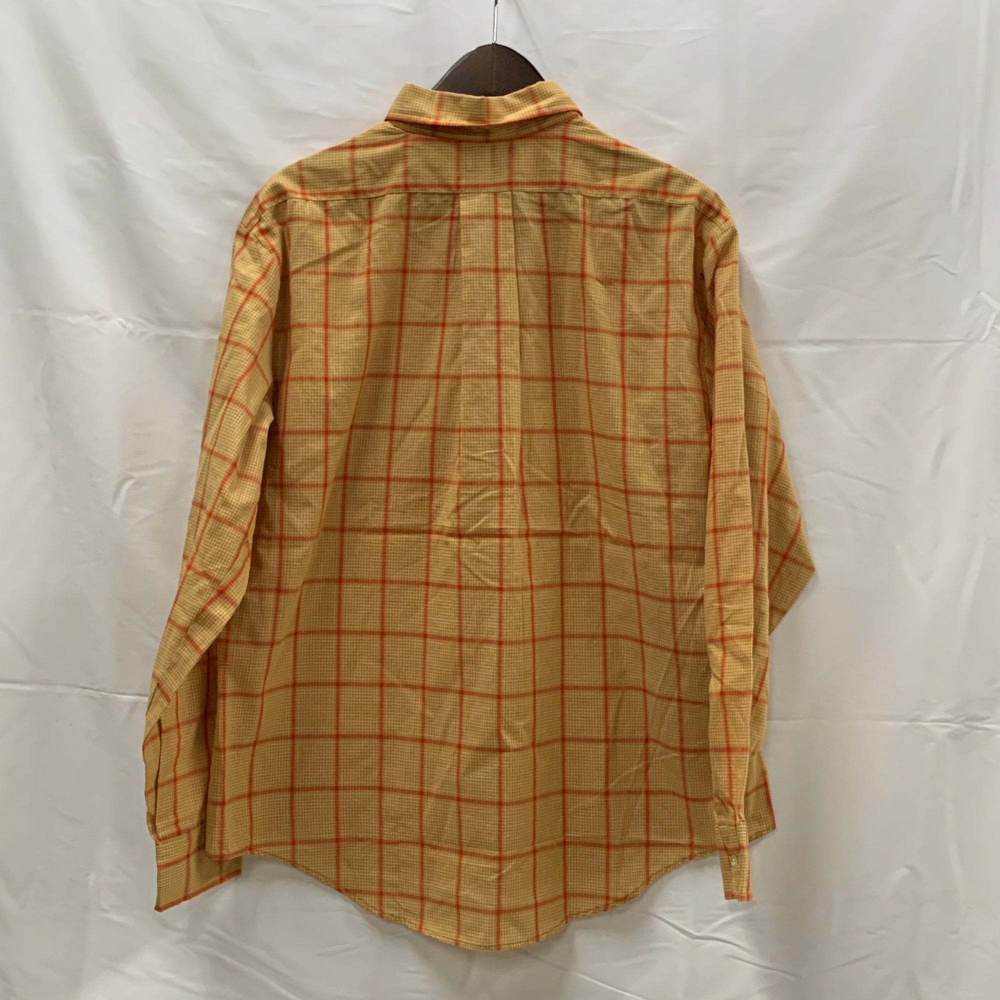 【中古】【古着】Espree D'Cor チェック シャツ オレンジ Lサイズ