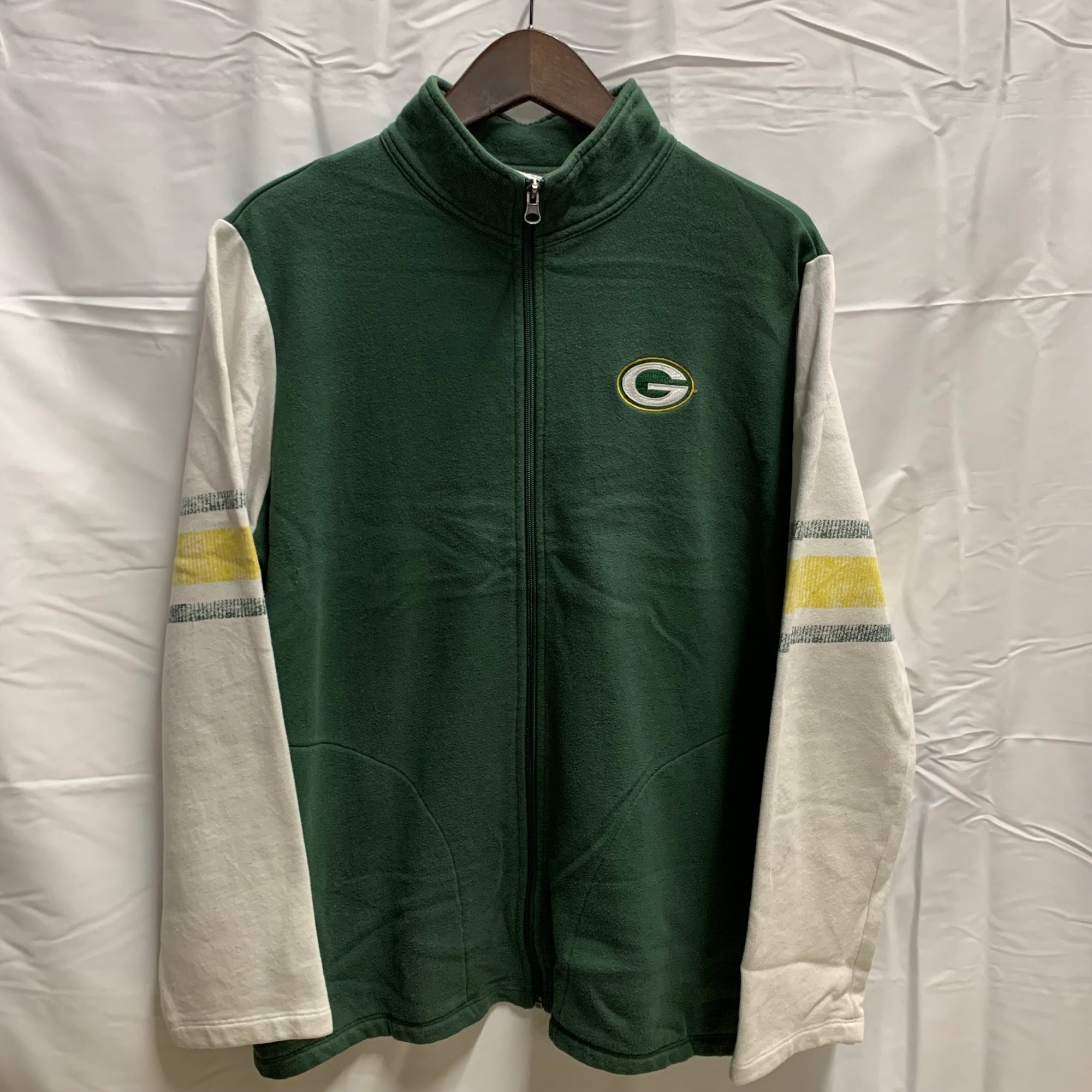 【中古】【古着】NFL ロゴ スウェットジャケット グリーン XLサイズ
