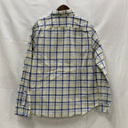 【中古】【古着】NAUTICA チェック シャツ ブルー×イエロー Mサイズ