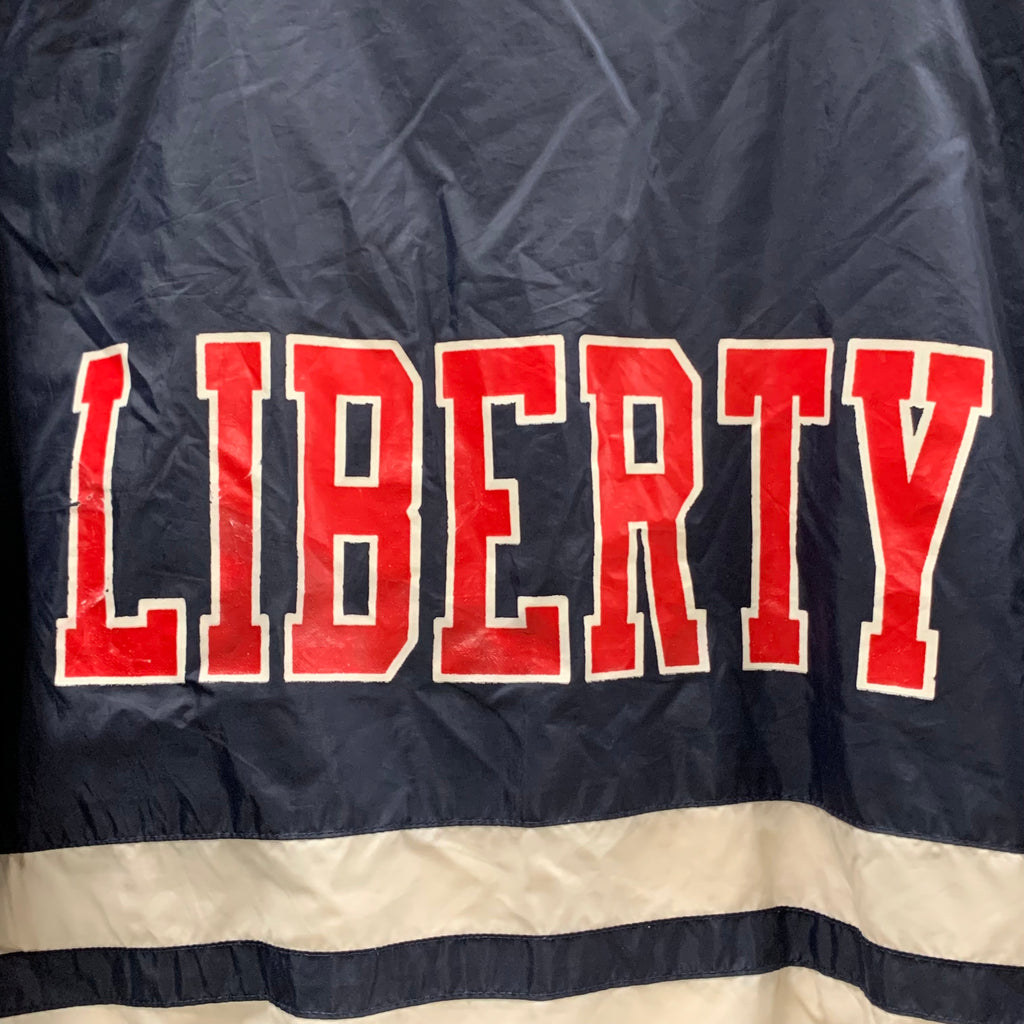 【中古】【古着】Charles River Apparel ボーダー ジャケット ネイビー Lサイズ