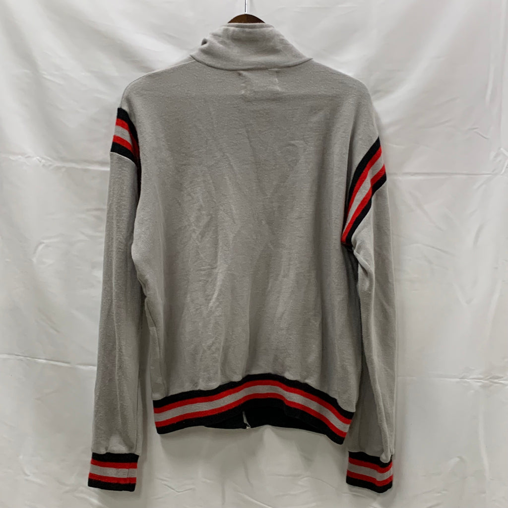 【中古】【古着】Winning Ways ボーダー ジャケット グレー Lサイズ