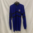 【中古】【古着】Halbro ボーダー ラガーシャツ ブルー×ブラック