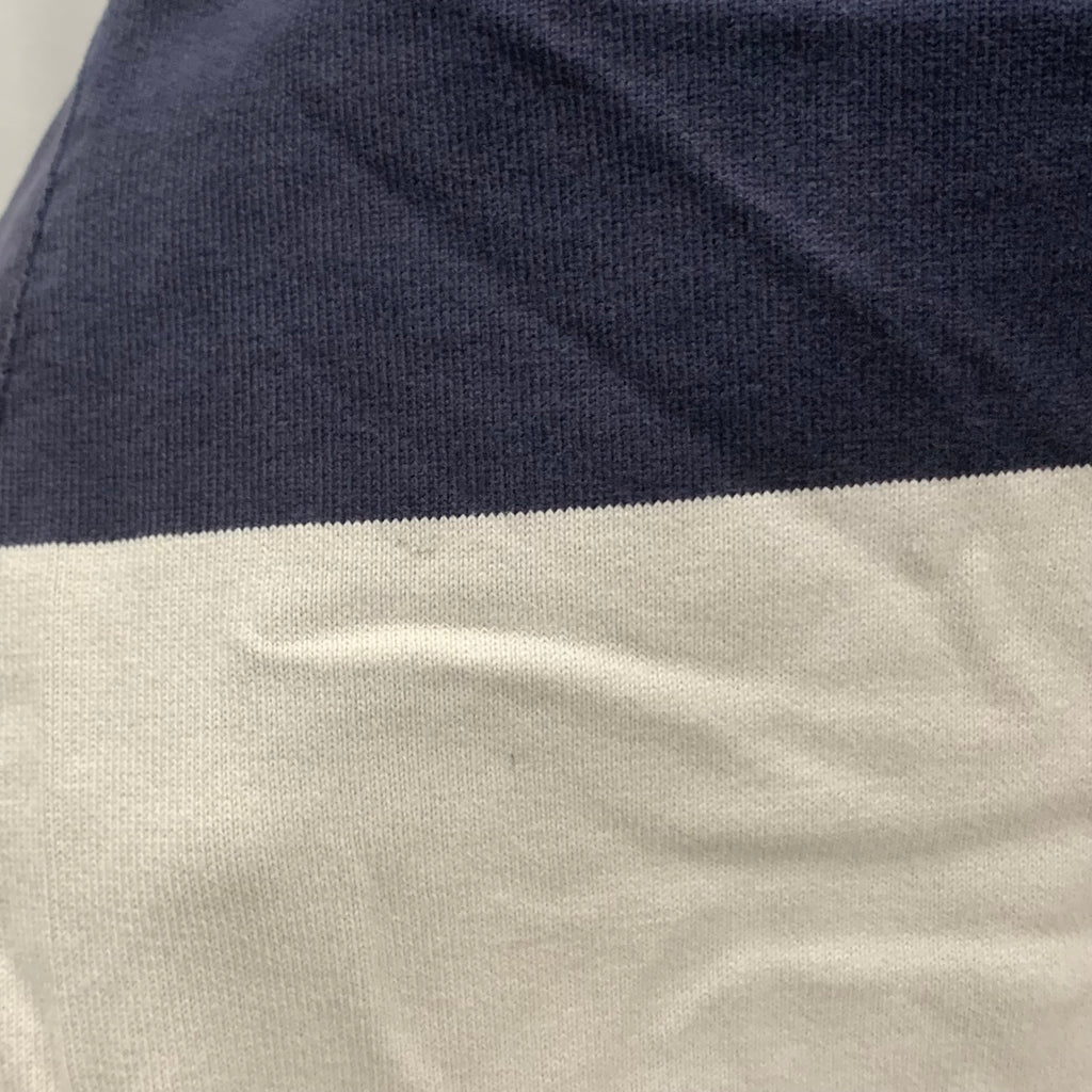 【中古】【古着】Tommy Hilfiger ボーダー ラガーシャツ ホワイト×インディゴ XXLサイズ